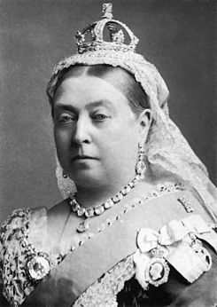 Queen Victoria in widow’s weeds. Moon below Sun on the Asc. This official portrait by Alexander Bassano was shipped all over the empire to hang in colonial offices from Cape Town to Hong Kong.