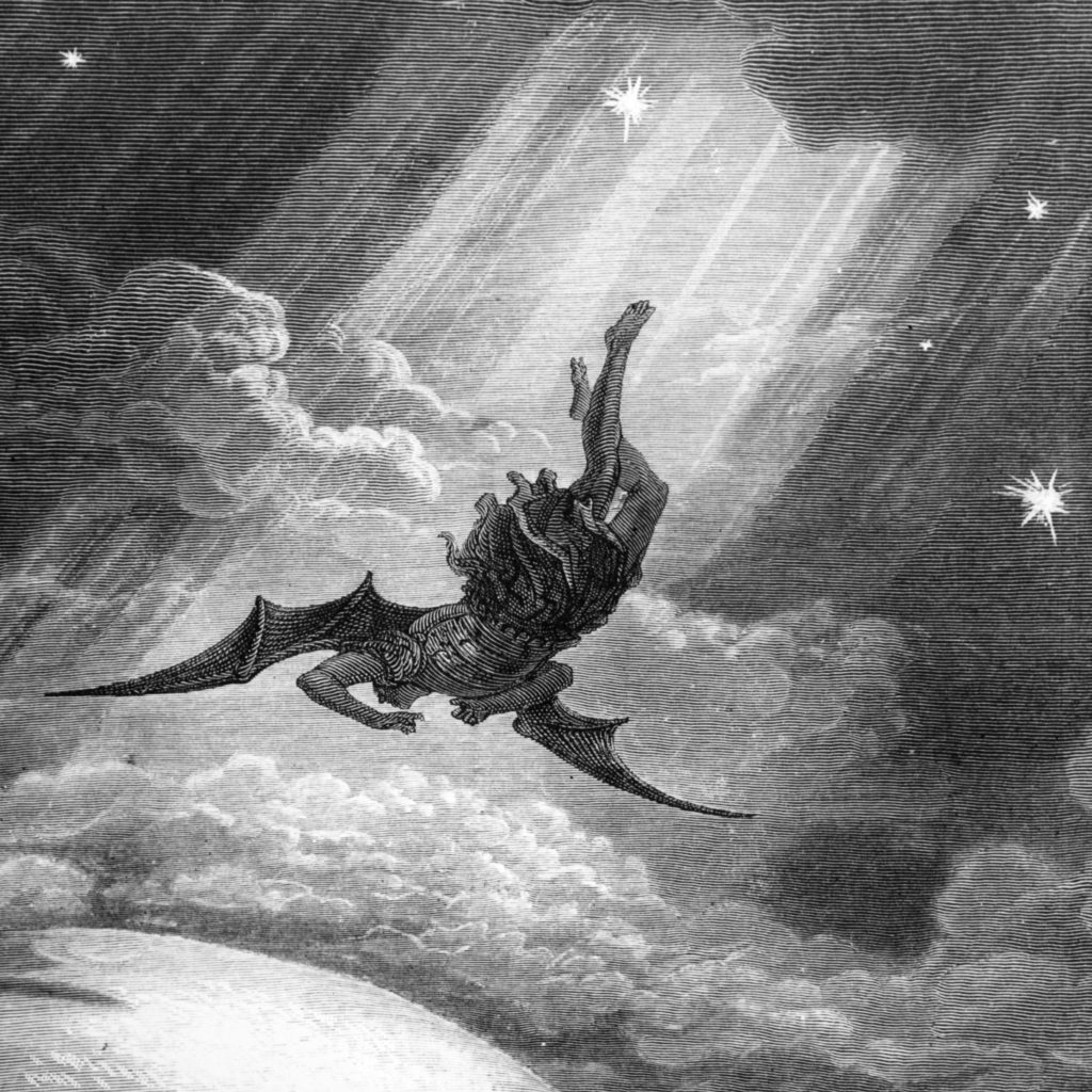 Satan’s fall in Paradise Lost. Illustration by Gustav Doré