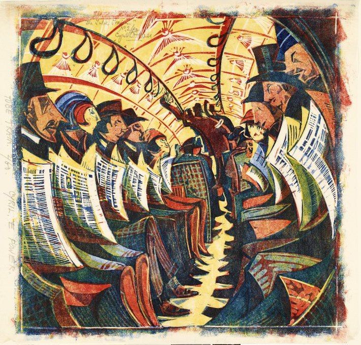 Commuters on a Train -- Cyril Power